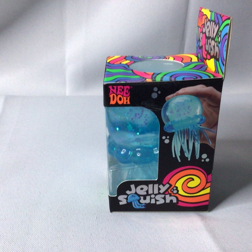 Nee Doh Blue JellySquish Sensory Squeeze Toy 3.5" Tall (1 JellySquish Per Order) - Picture 2 of 6